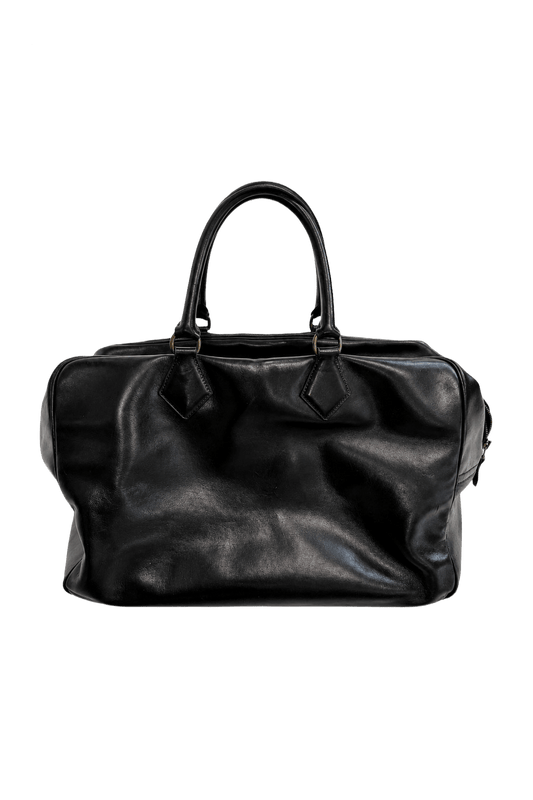 1990s Black Leather Bag - Front View