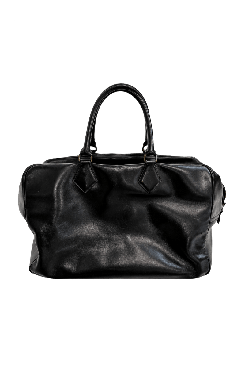 1990s Black Leather Bag - Front View