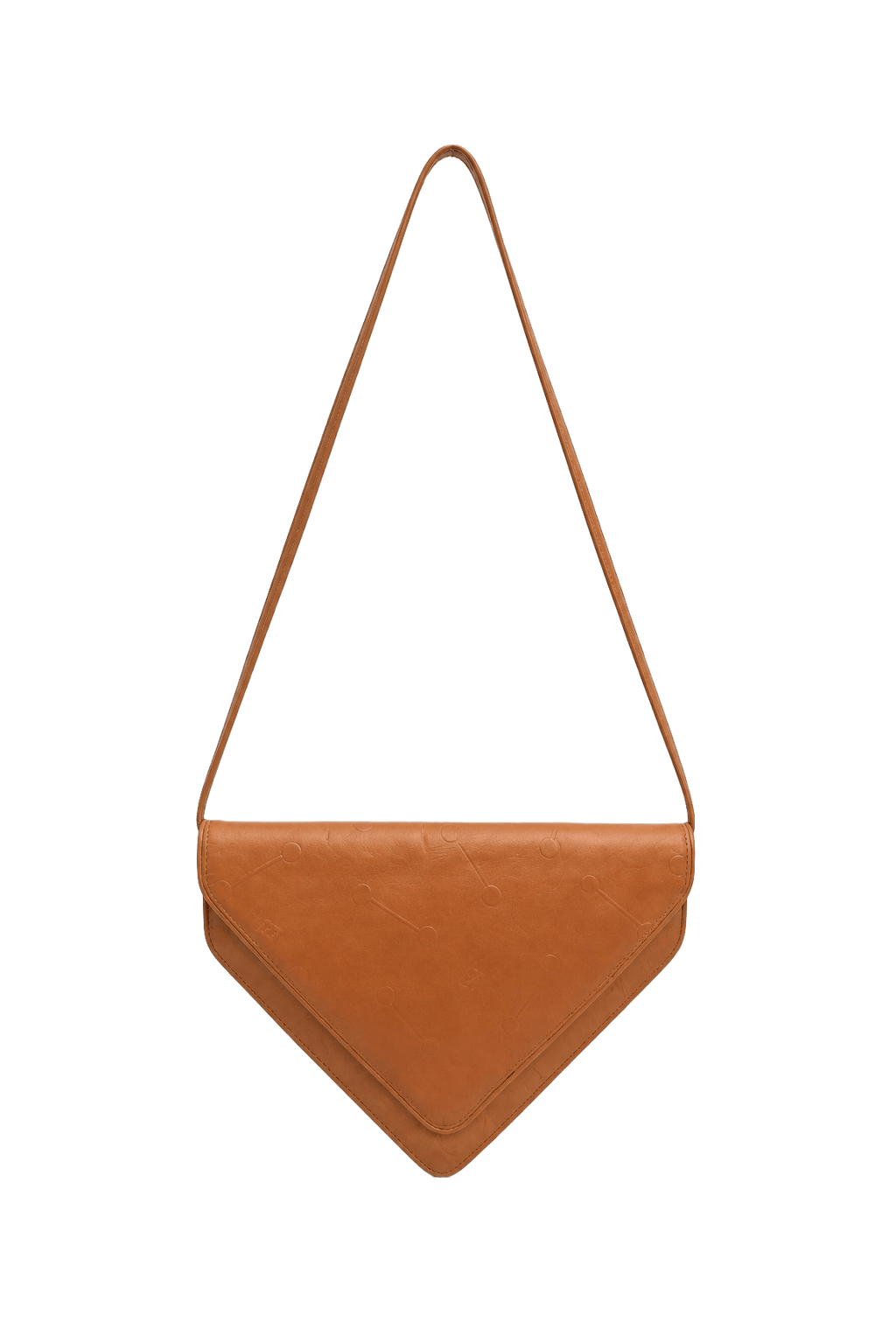 1970s Brown Leather Bag - Front View
