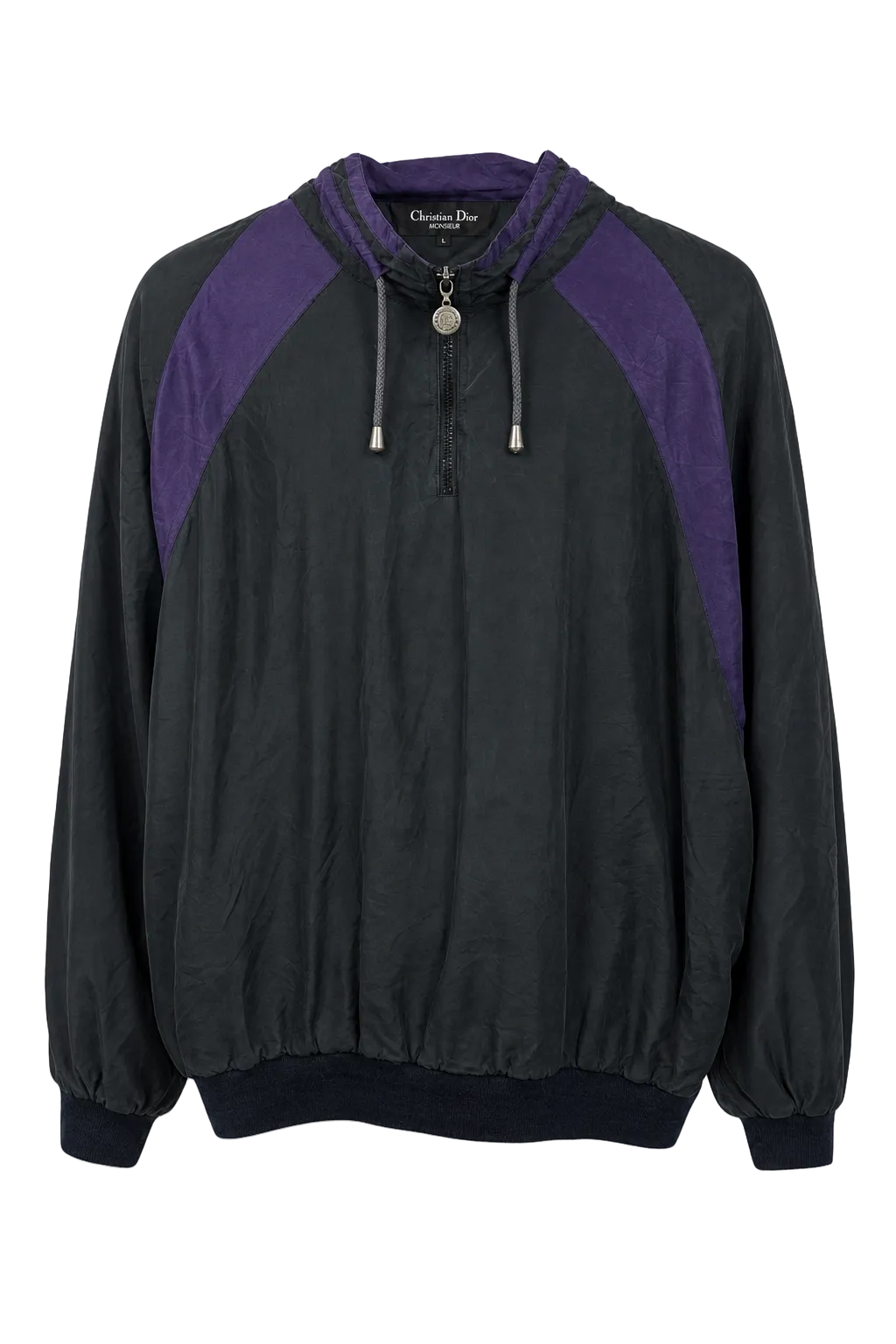 1990s Dark Green Nylon Jacket - Front View