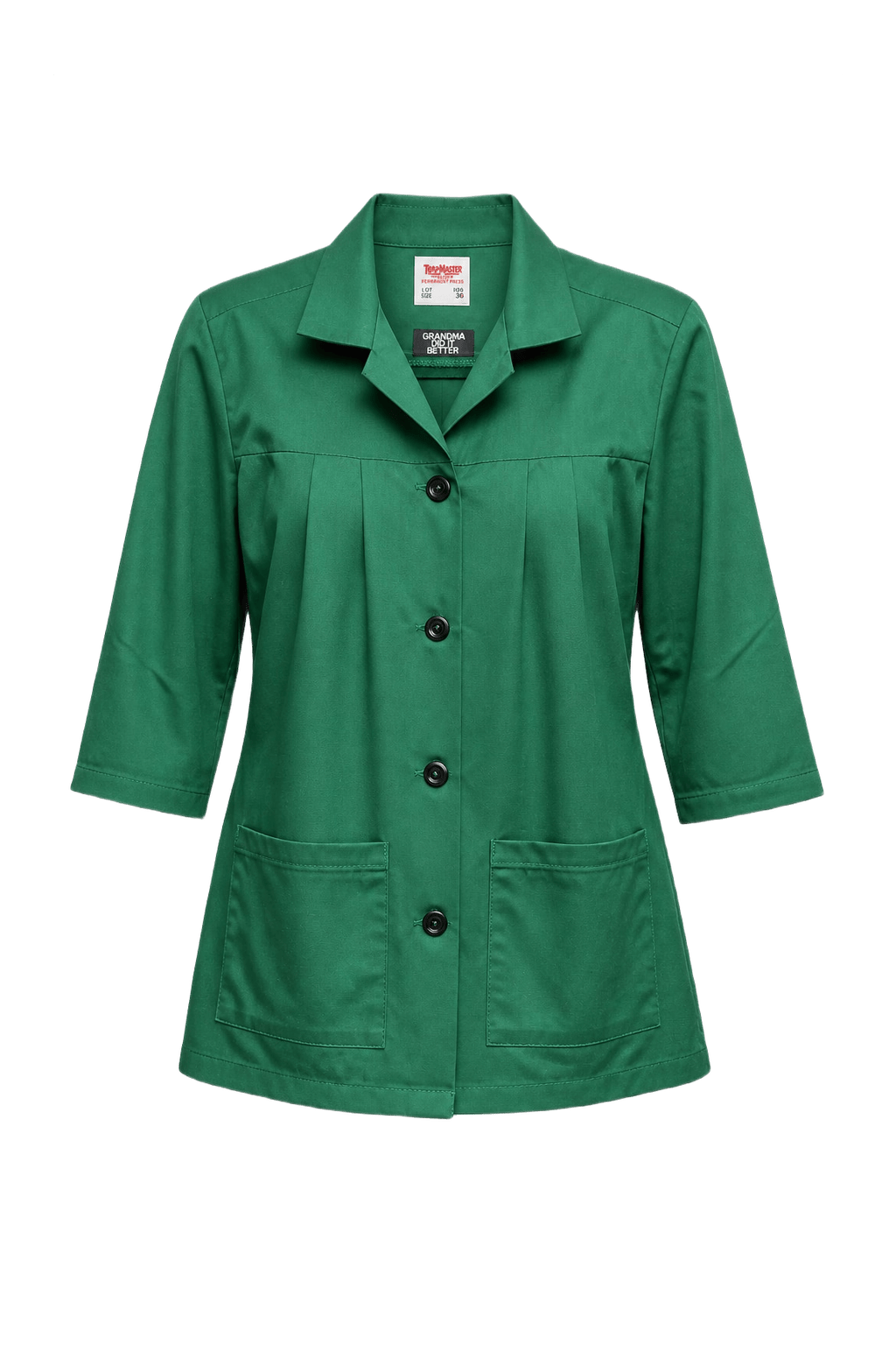 1970s Green Cotton Jacket - Front View