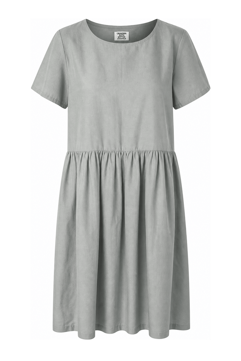 1960s Light Blue Cotton Dress - Front View