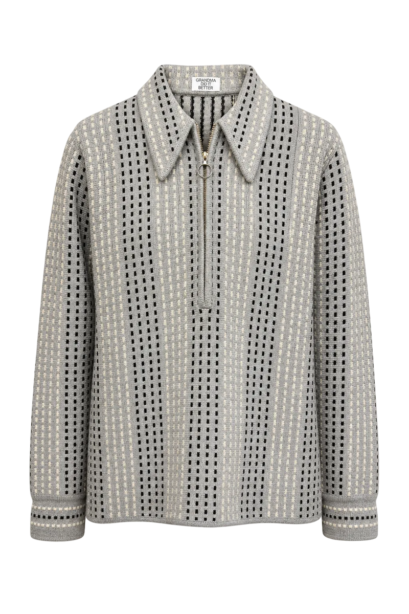 1970s Grey Cotton Jacket - Front View