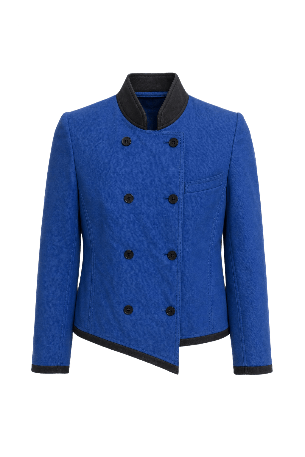 1980s Royal Blue Polyester Jacket - Front View