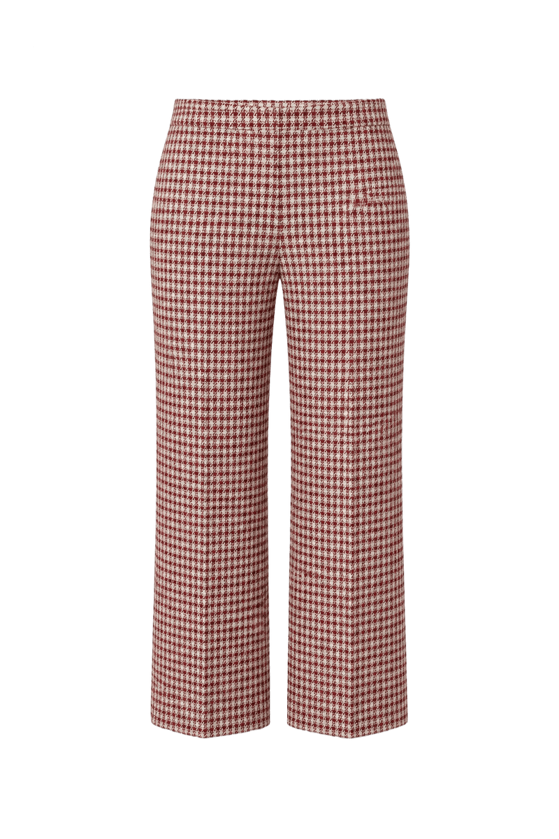 1970s Red Wool Blend Trousers - Front View