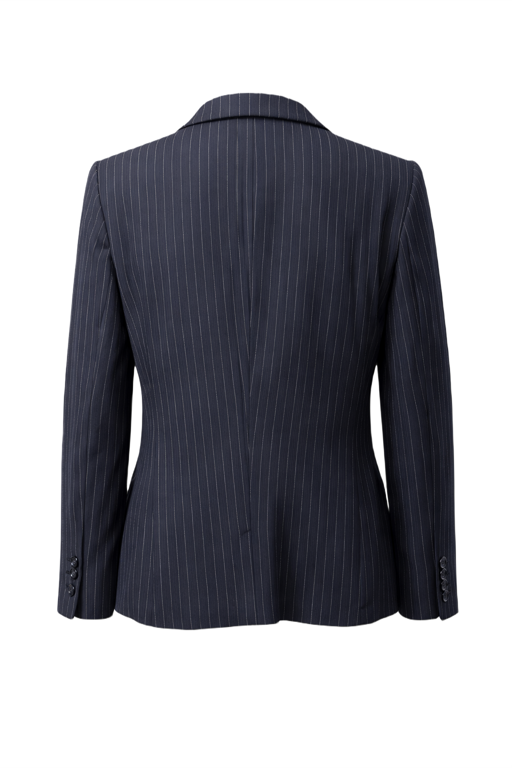 1990s Black Wool Blazer - Back View