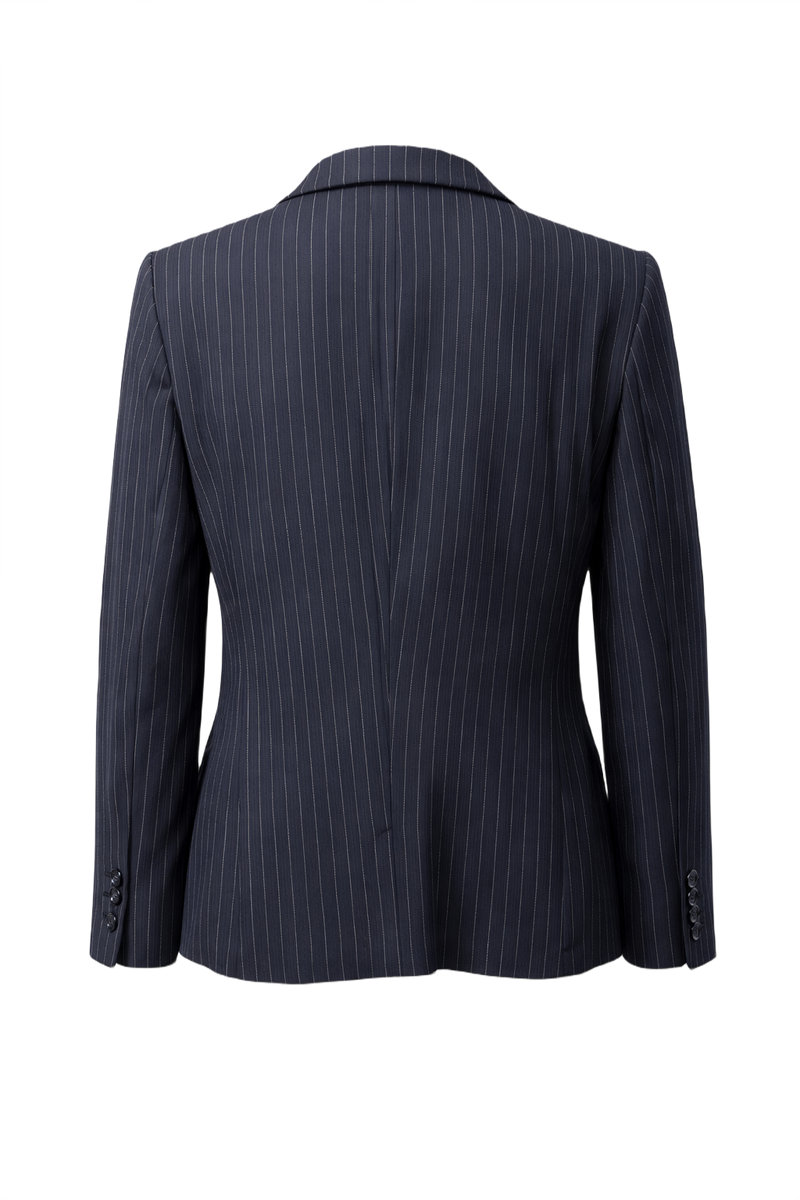 1990s Black Wool Blazer - Back View