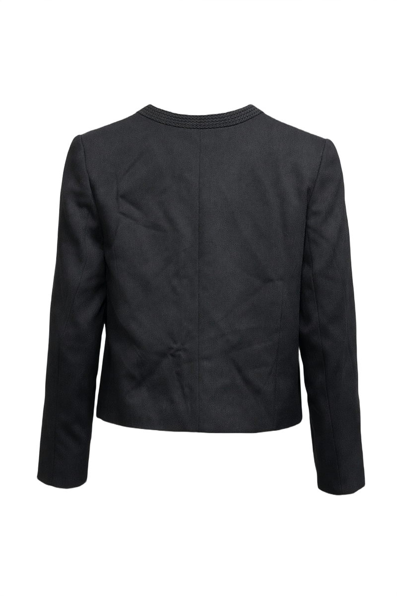 1980s Black Wool Jacket - Back View
