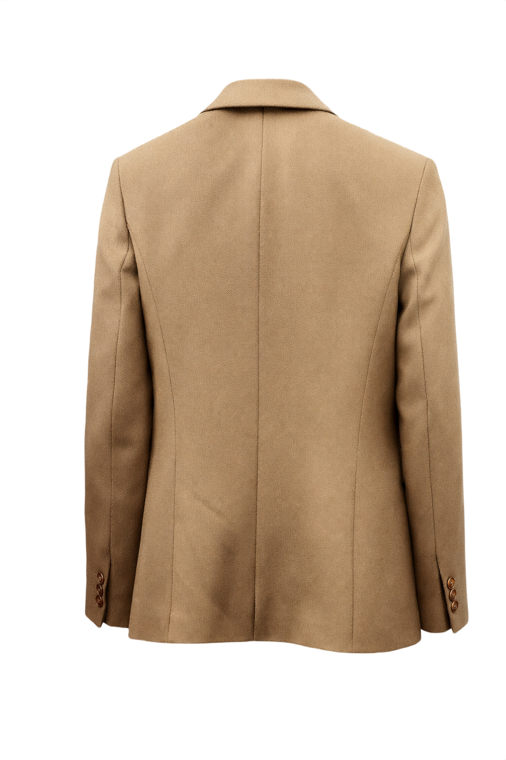 1990s Beige Wool Blazer - Back View