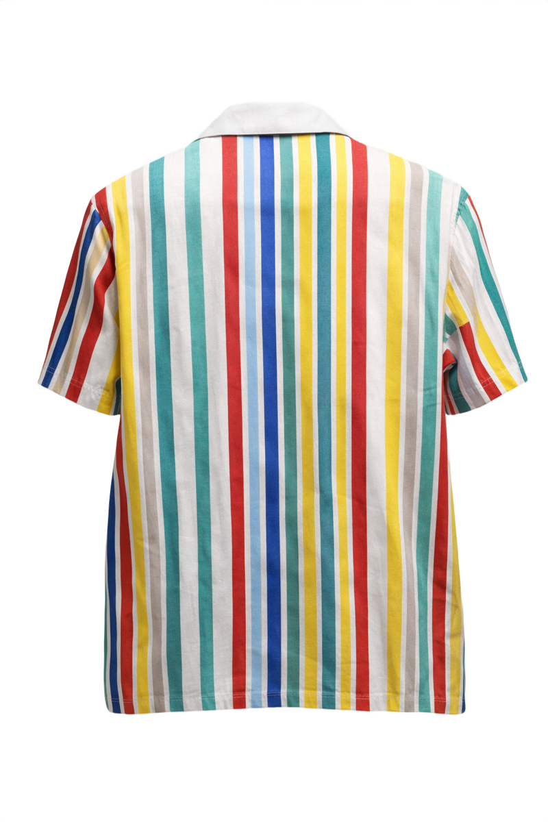 1970s Multi-Color Cotton Shirt - Back View