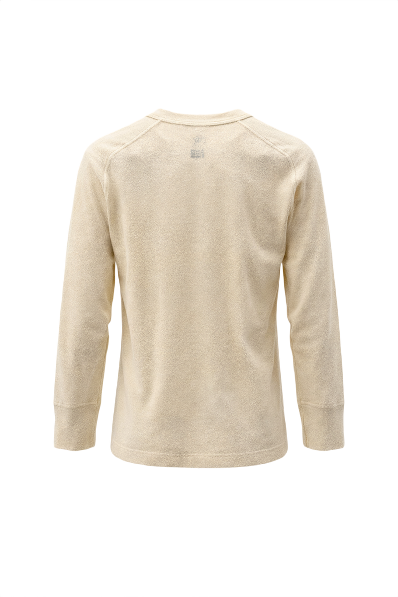 1940s Light Yellow Cotton Henley - Back View