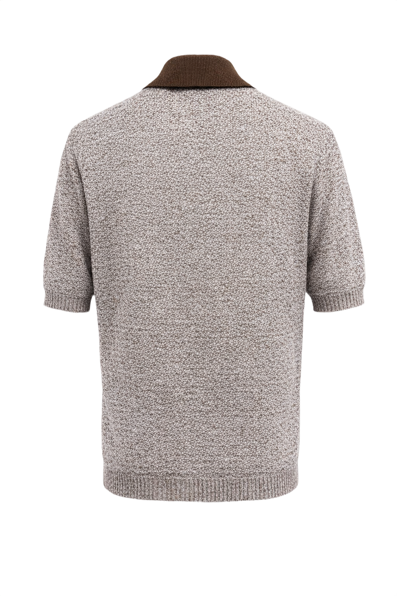 1970s Brown Knit Sweater - Back View