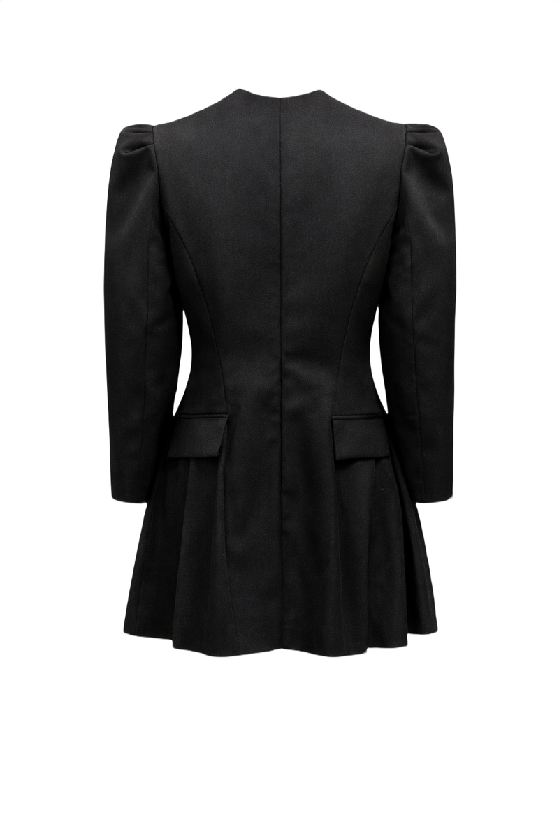 1990s Black Chanel Mini Dress - Back View