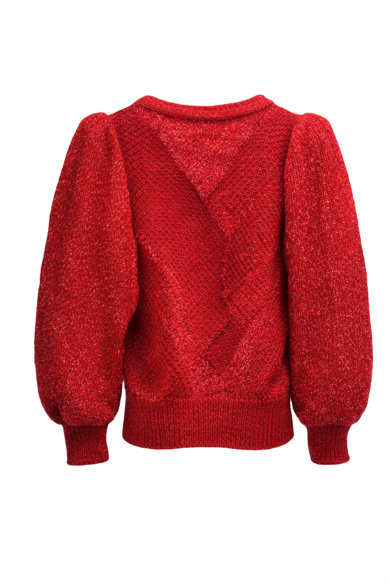 1970s Red Acrylic Sweater - Back View
