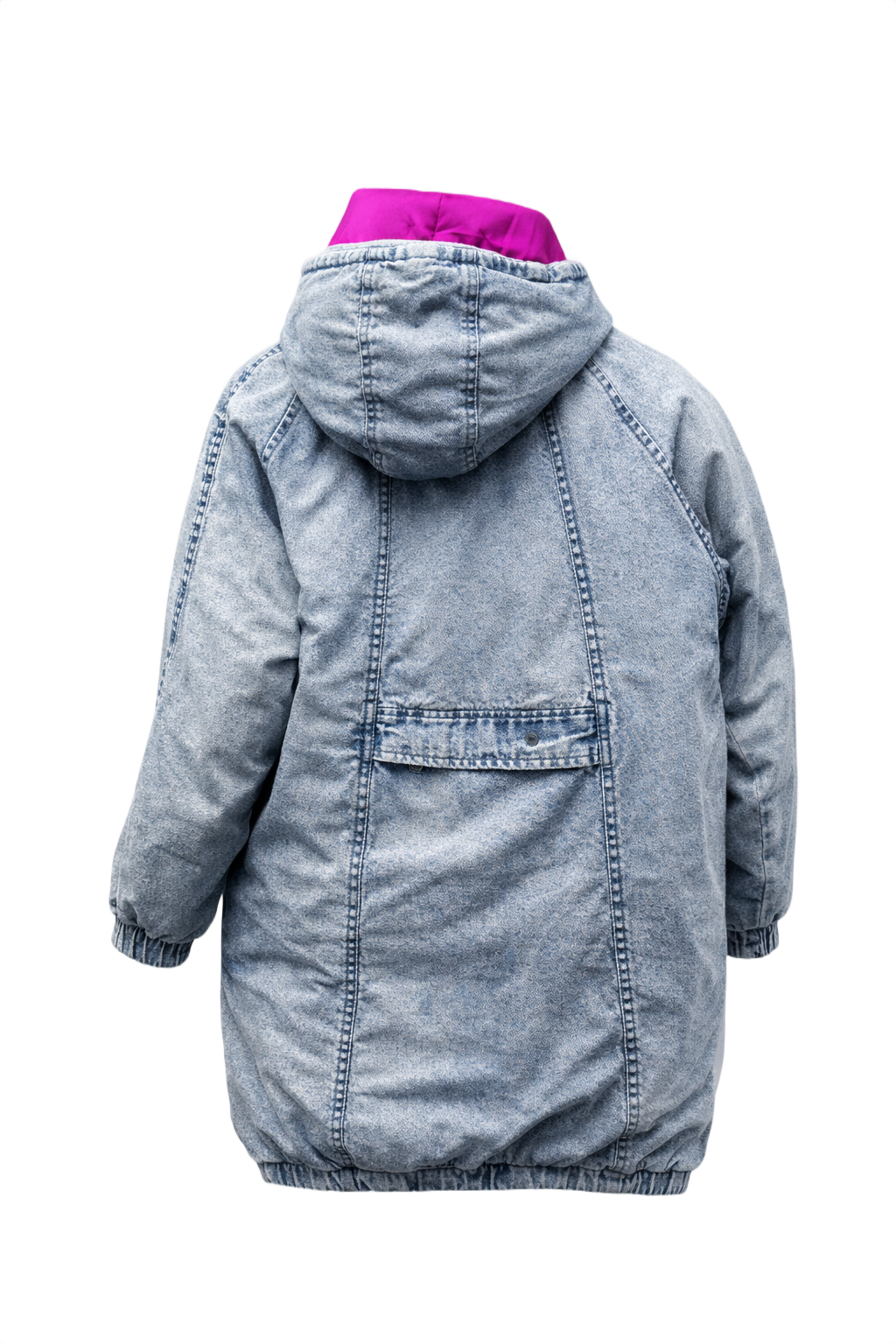 1980s Light Denim Blue Denim Jacket - Back View