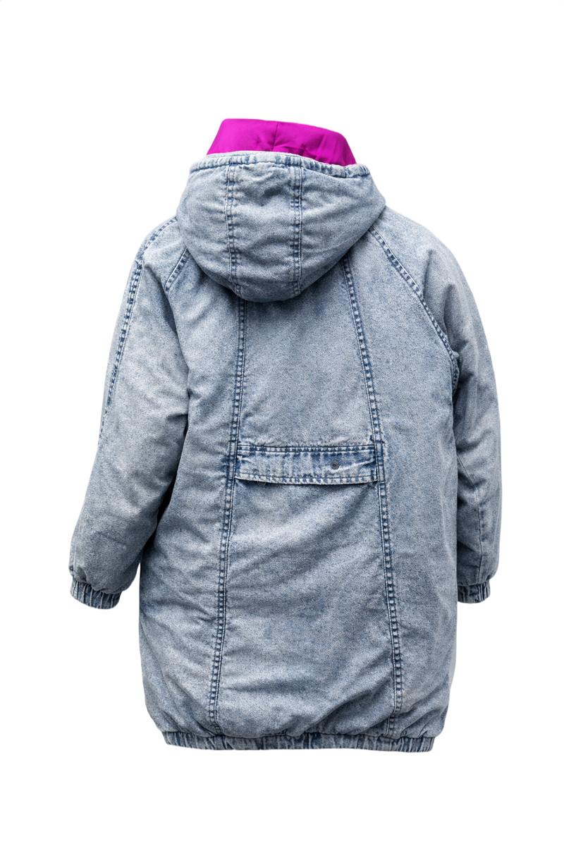 1980s Light Denim Blue Denim Jacket - Back View