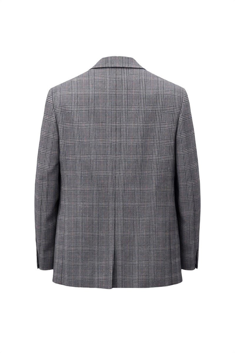1980s Grey Wool Blazer - Back View