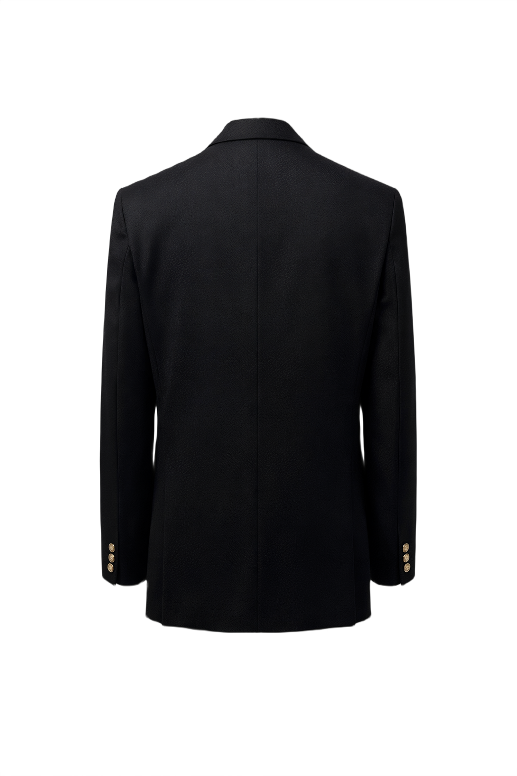 1990s Black Silk Blend Blazer - Back View