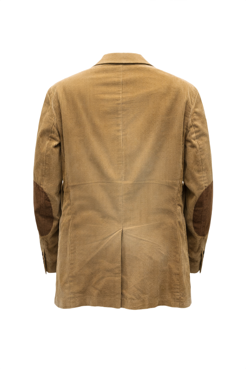 1980s Tan Corduroy Blazer - Back View