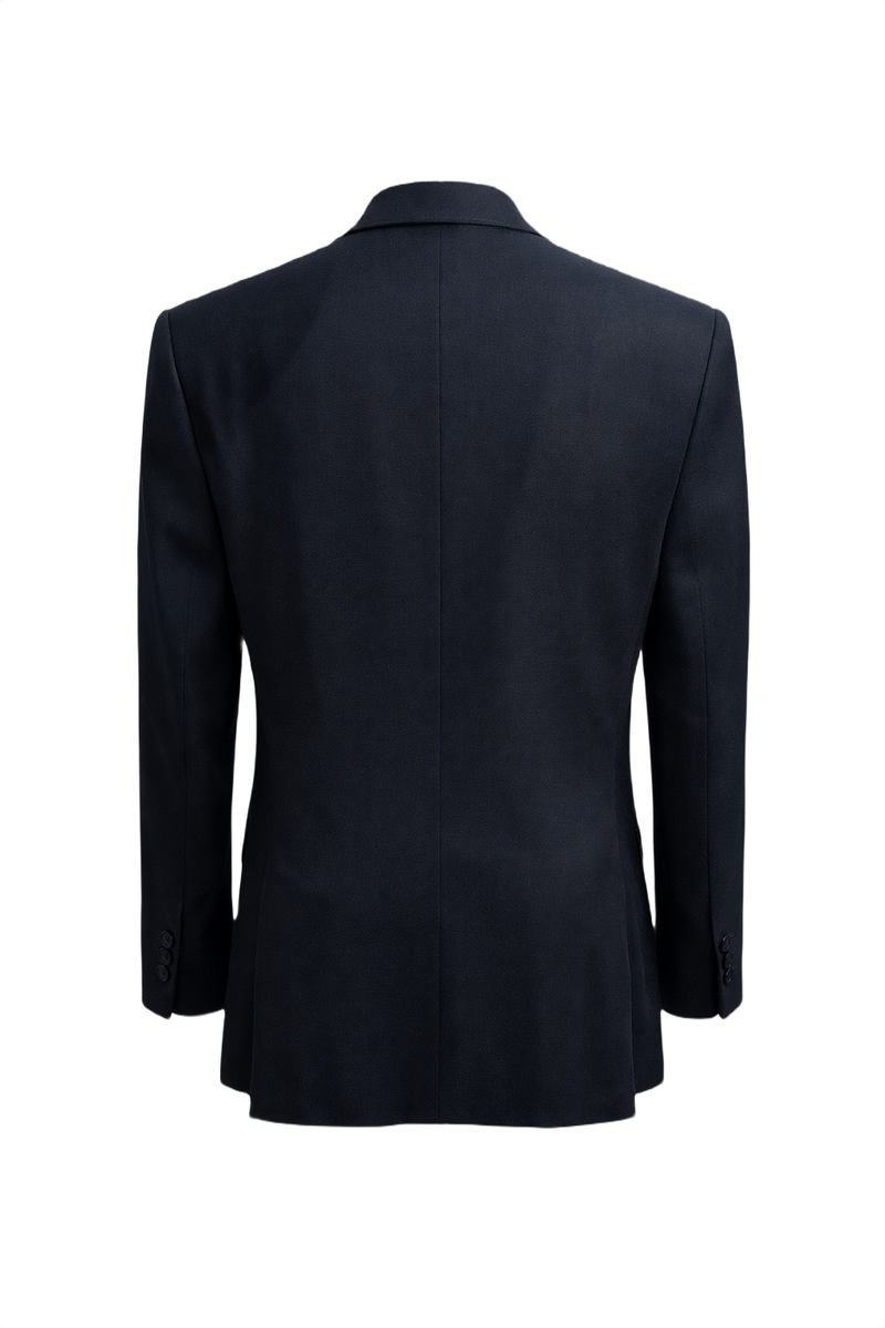 1930s Black Wool Blazer - Back View