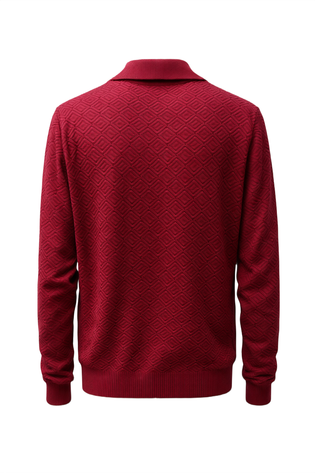 1970s Burgundy Knit Sweater - Back View