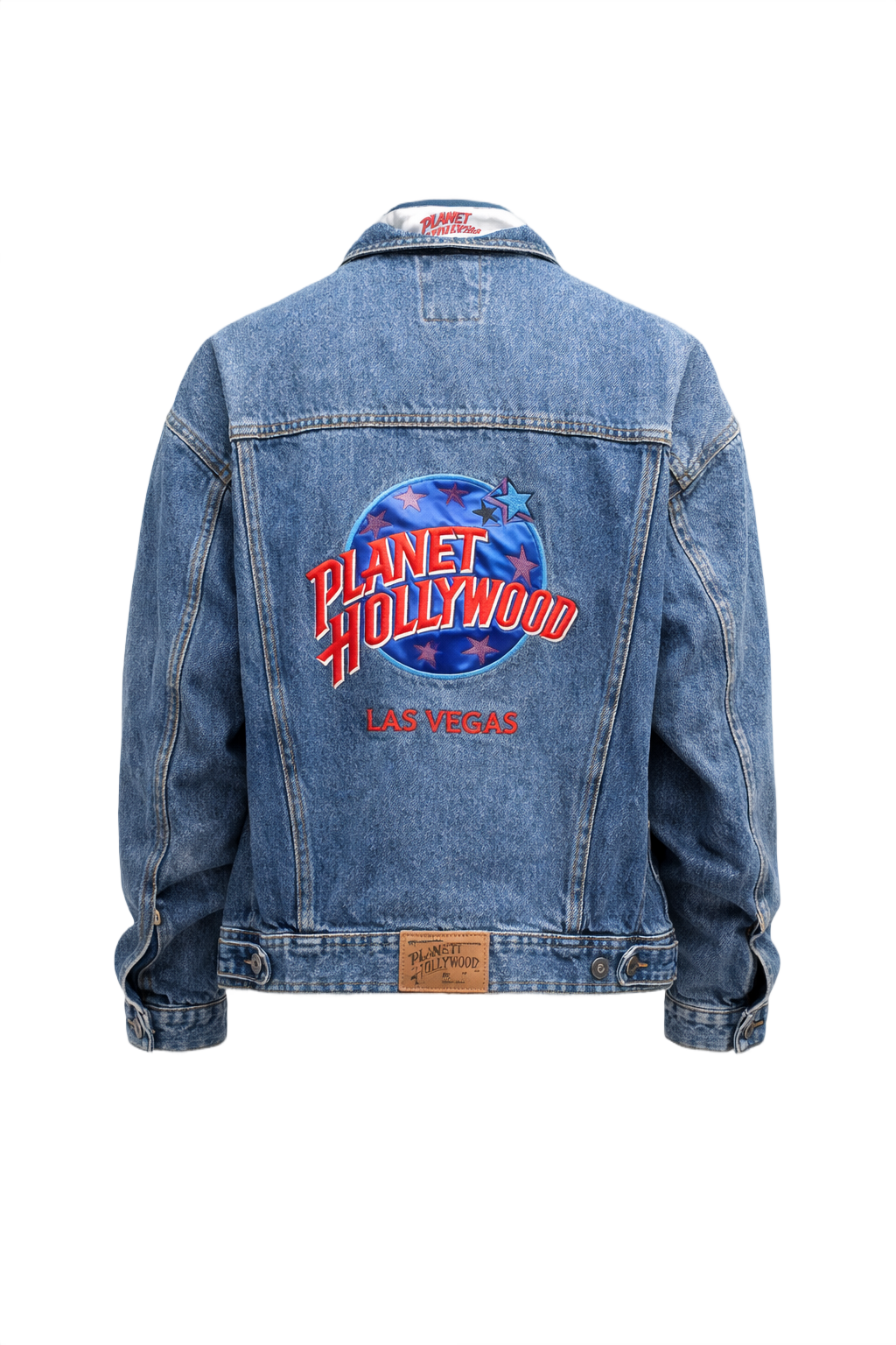 1990s Blue Denim Jacket - Back View