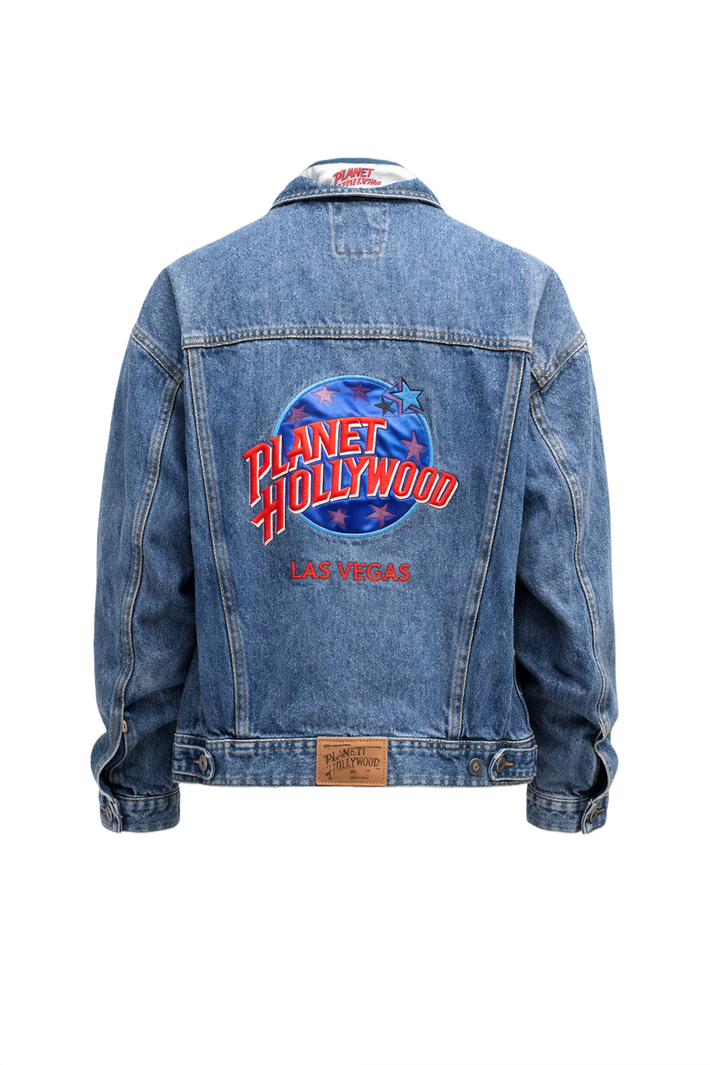 1990s Blue Denim Jacket - Back View