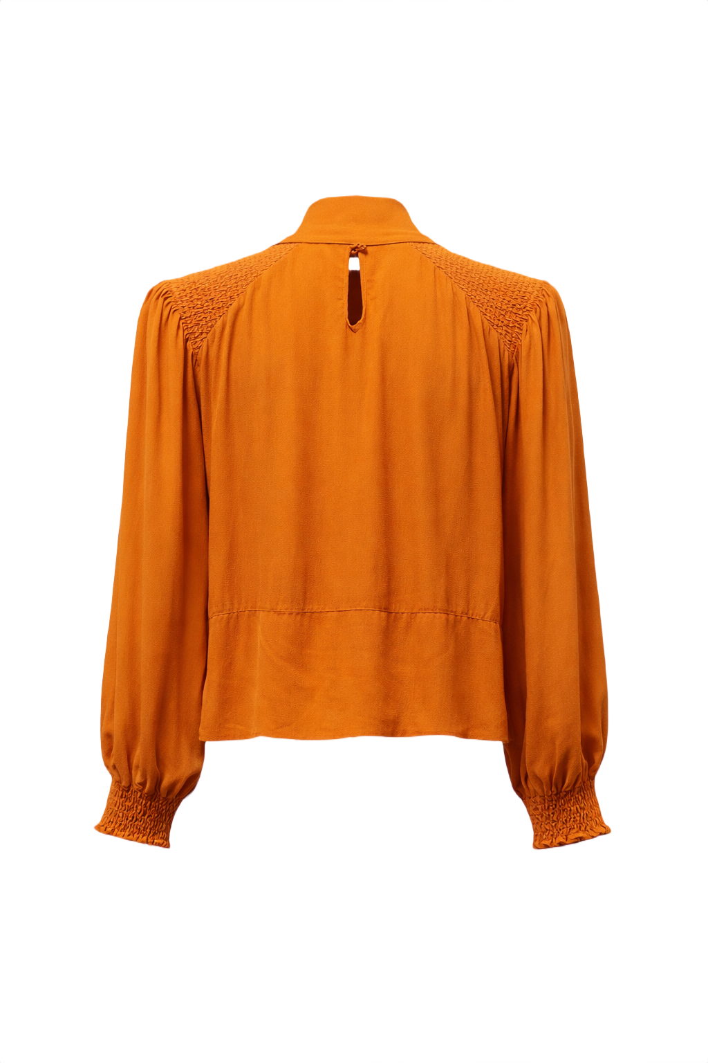 1930s Orange Silk Blouse - Back View