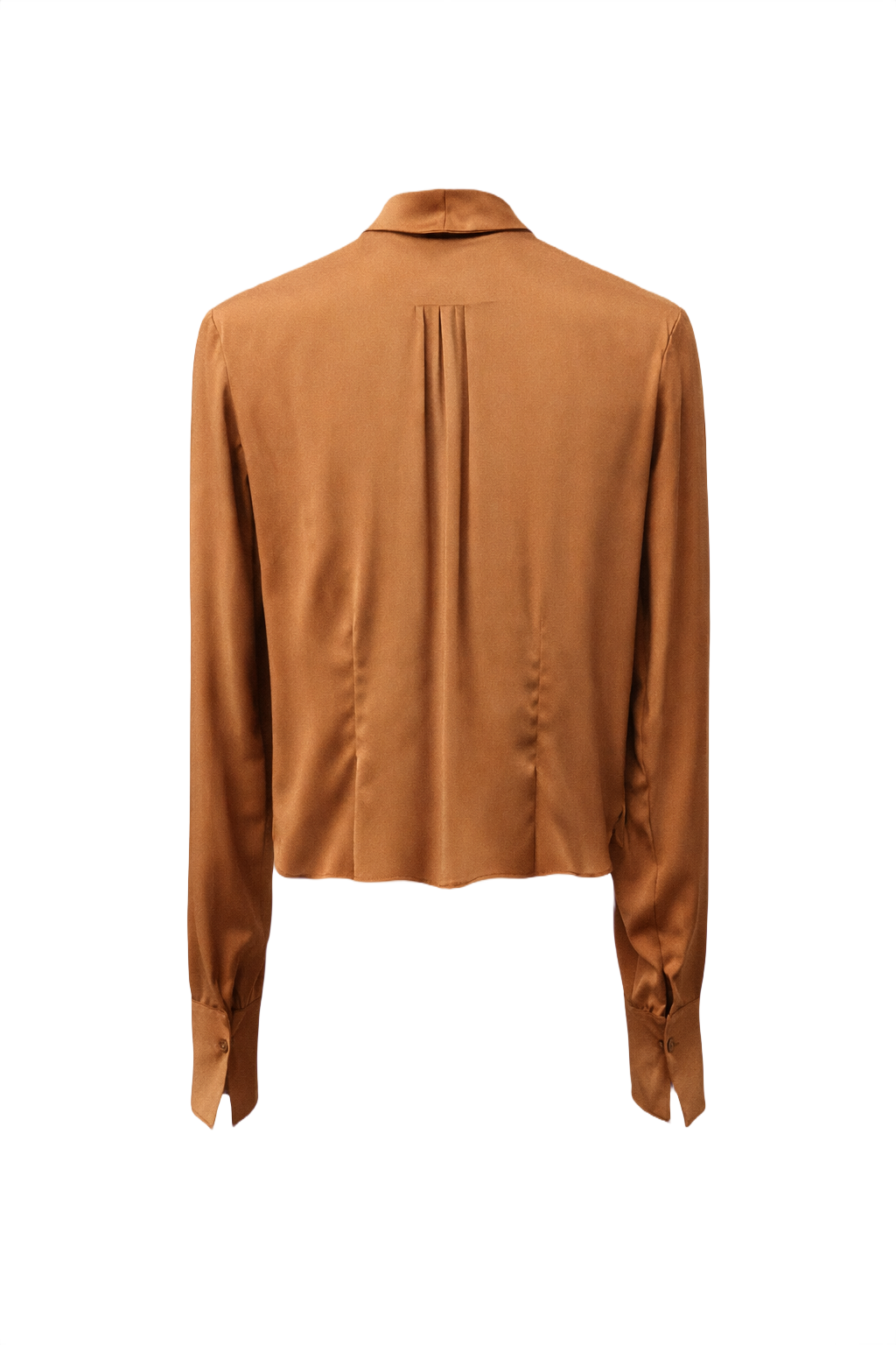 1930s Burnt Orange Silk Blouse - Back View