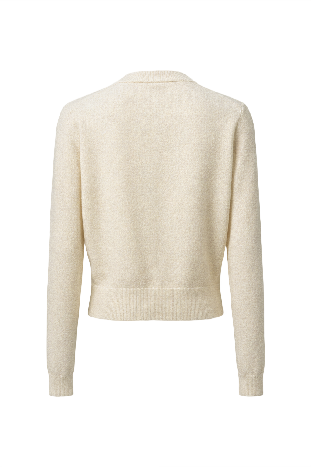 1930s Cream White Wool Cardigan - Back View