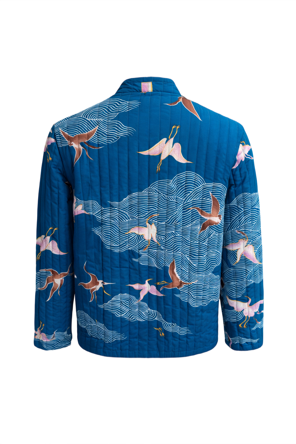 1970s Blue Polyester Jacket - Back View