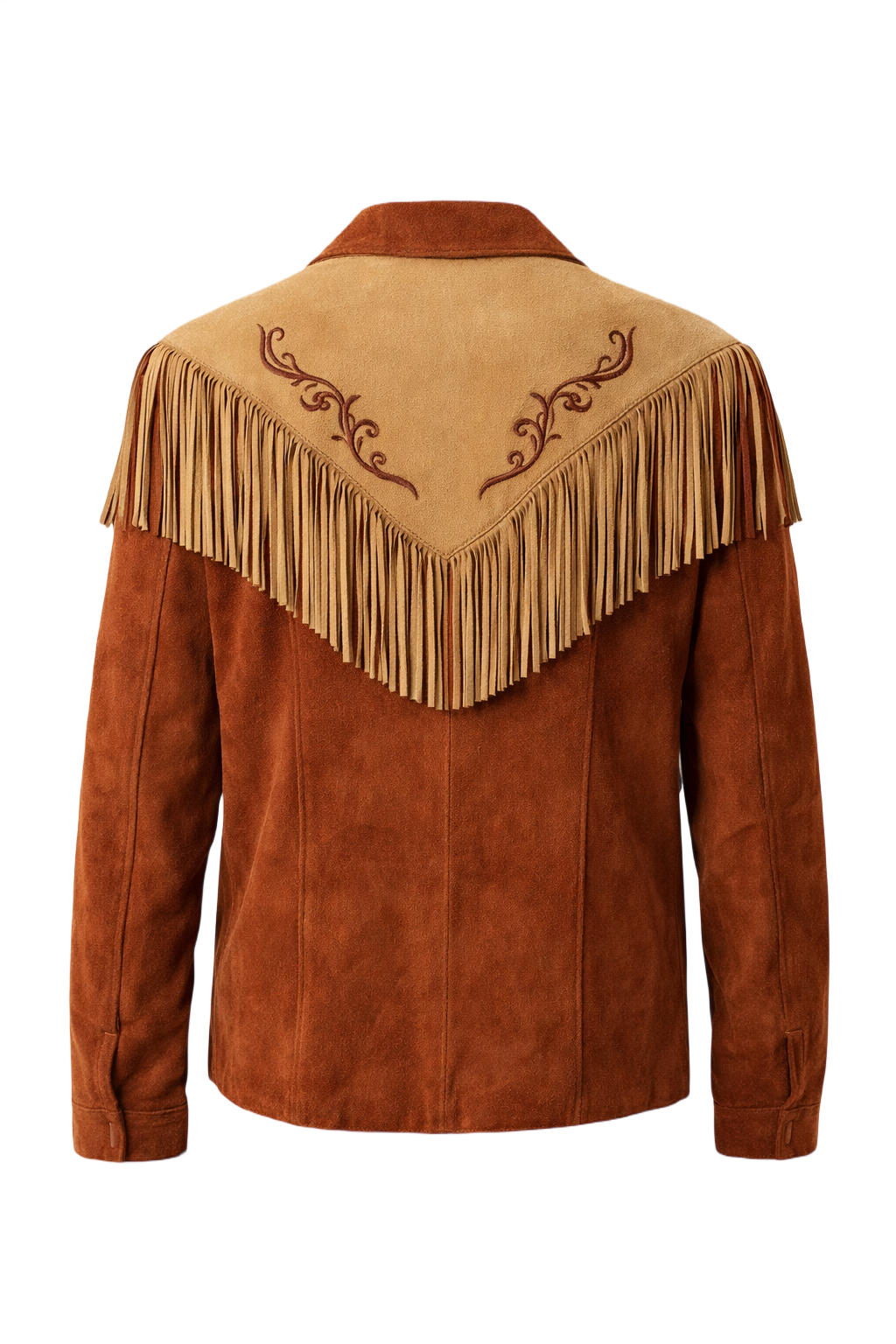 1970s Brown Suede Jacket - Back View