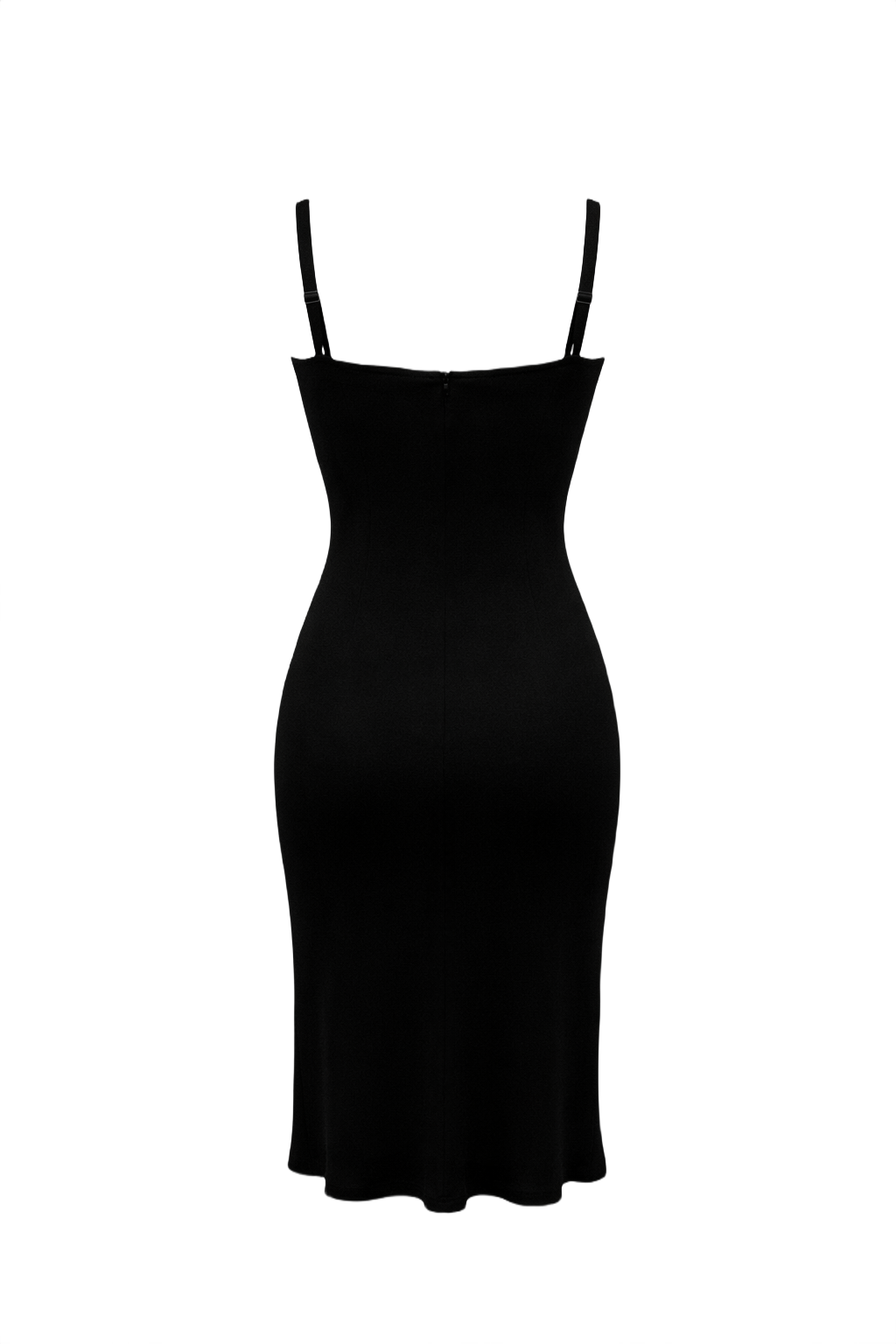 1990s Black Unknown Dress - Back View