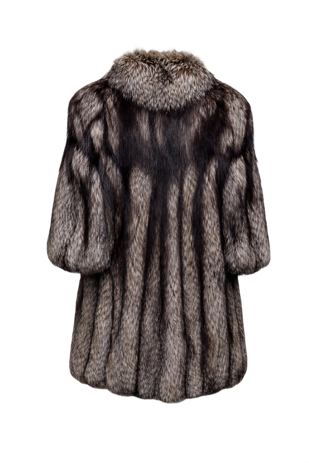 1980s Brown Fur Coat - Back View