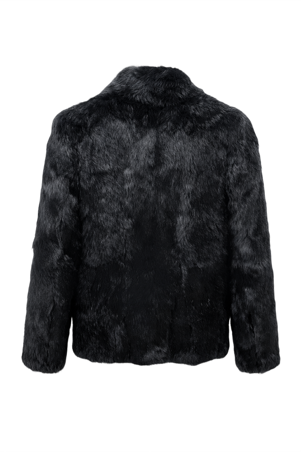1980s Black Fur Coat - Back View
