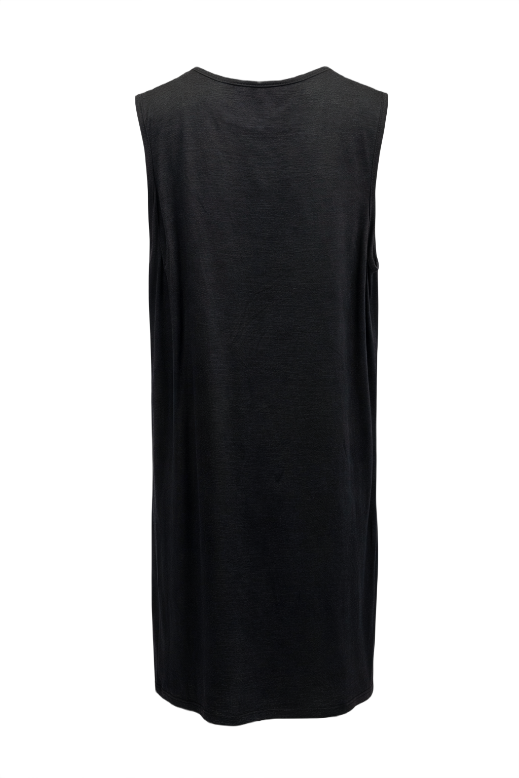 1990s Black Smooth Dress - Back View