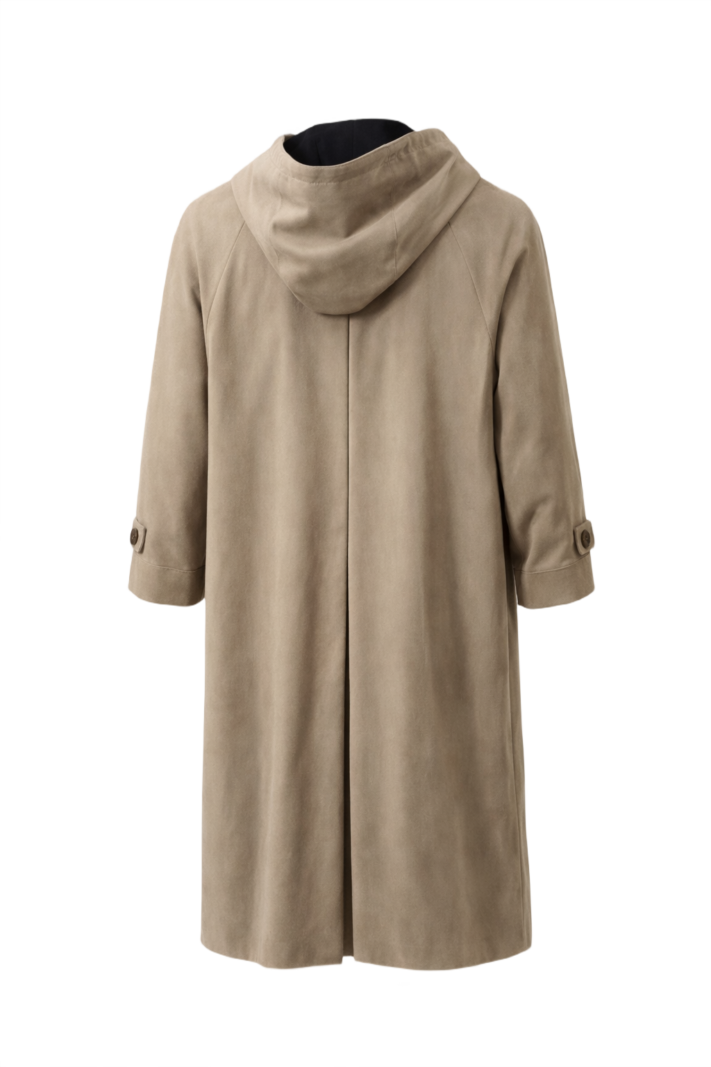 1990s Khaki Cotton Coat - Back View