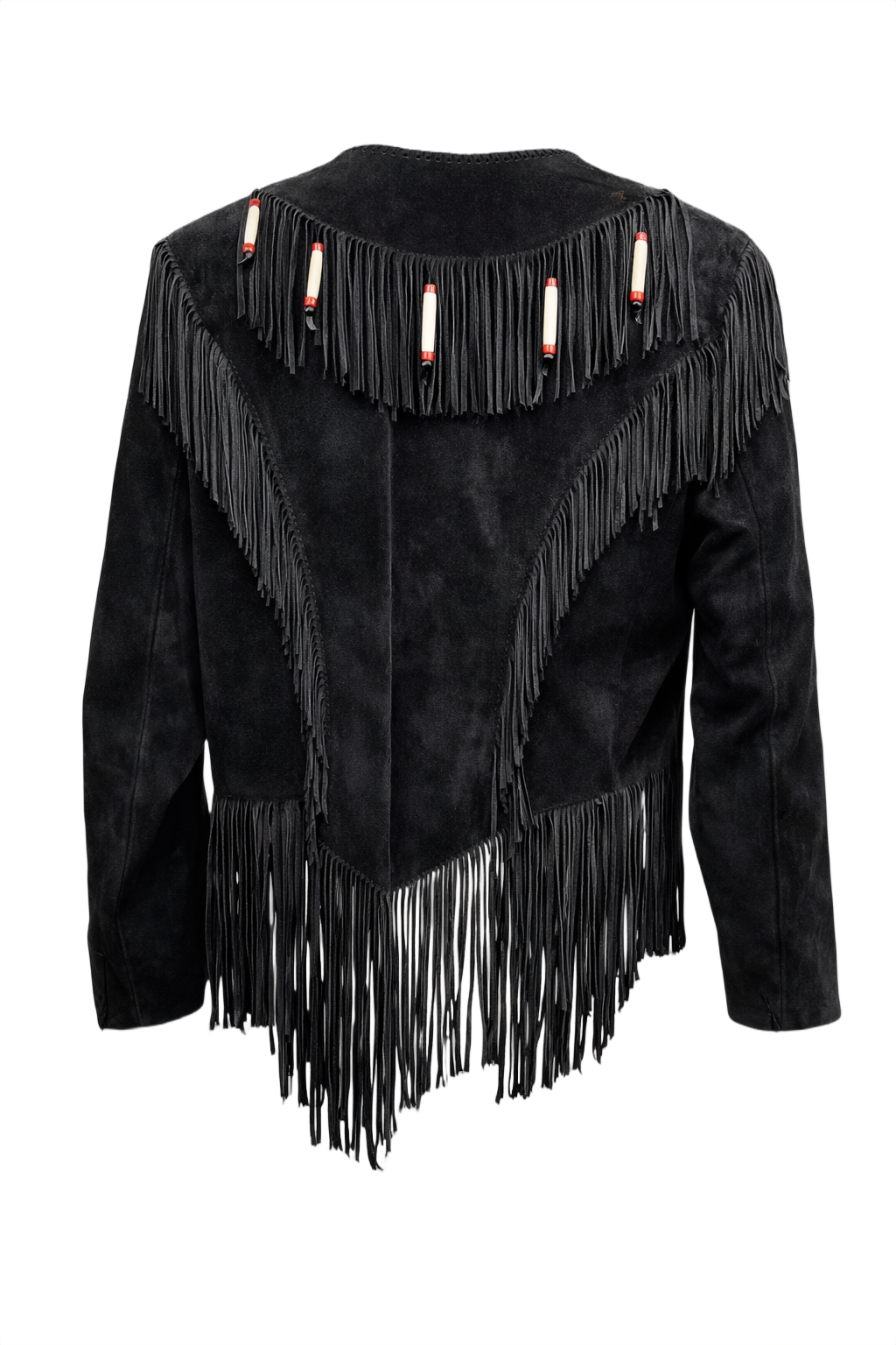 1970s Black Suede Jacket - Back View