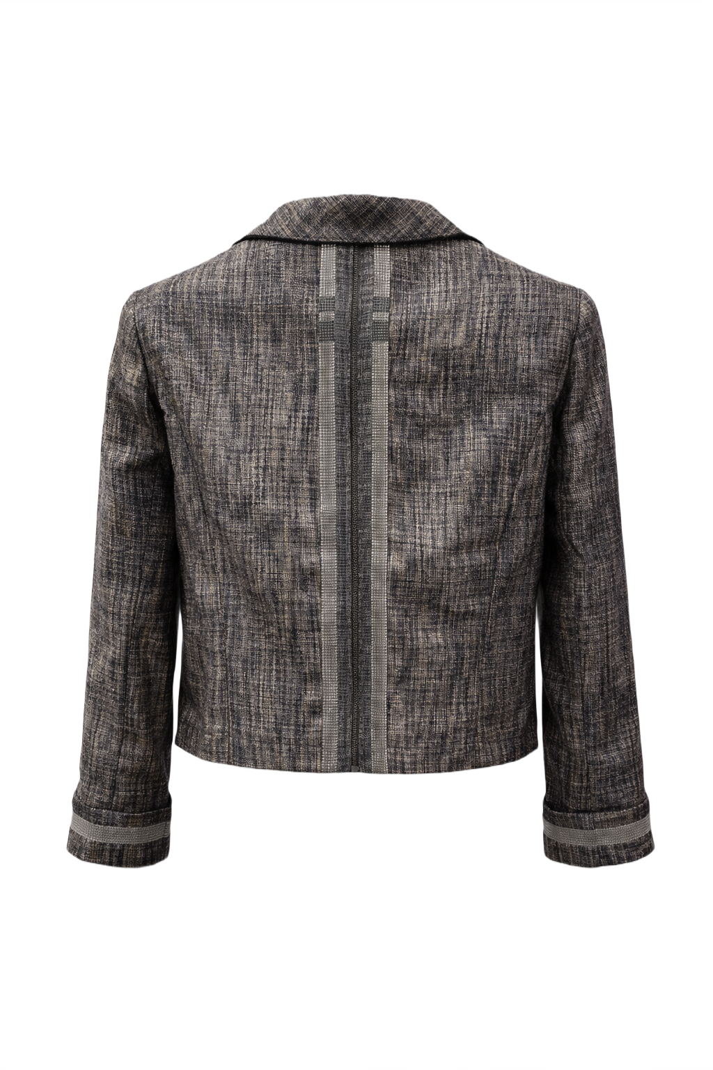 1990s Beige Linen Jacket - Back View