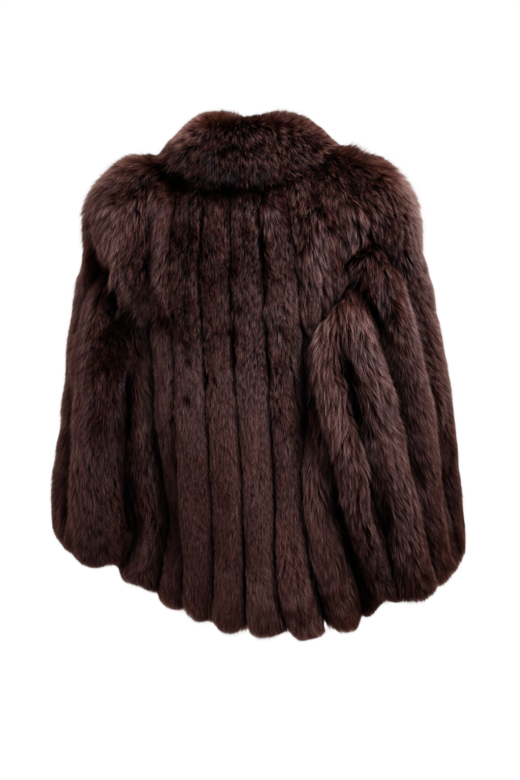 1980s Brown Fur Coat - Back View
