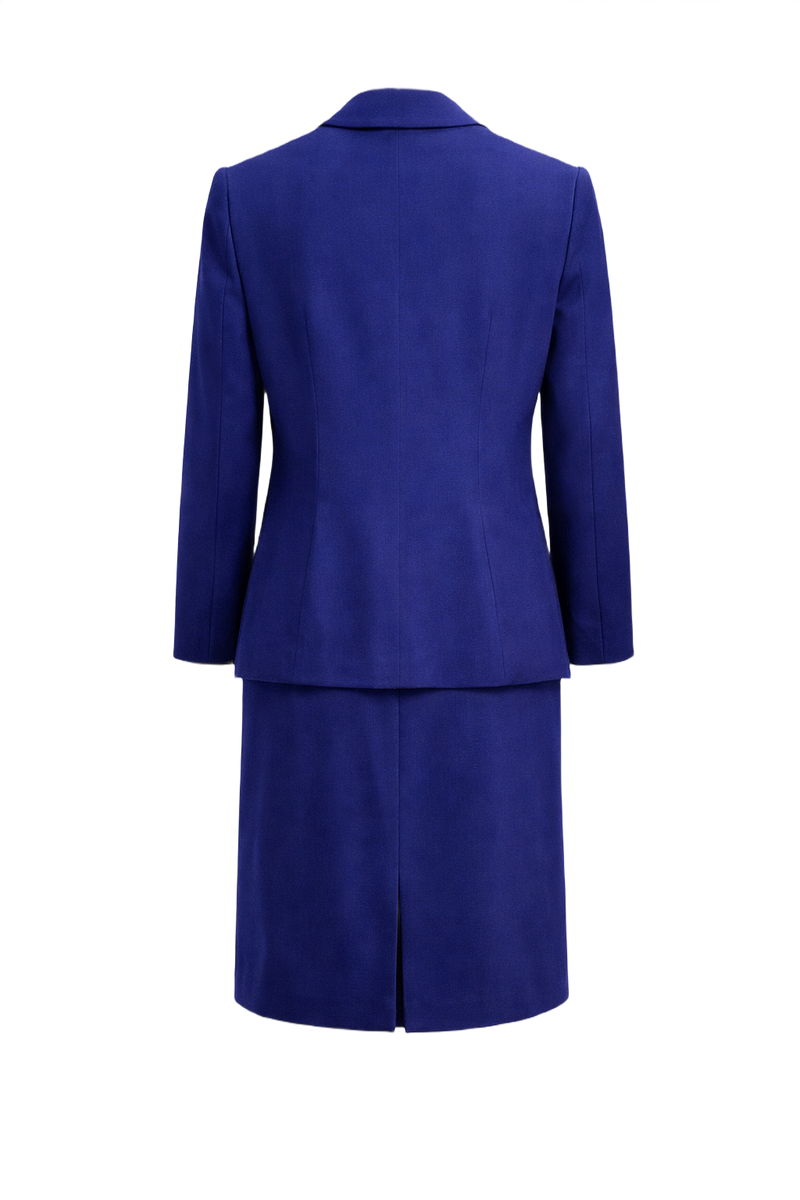 1990s Violet Unknown Blazer and Skirt Set - Back View