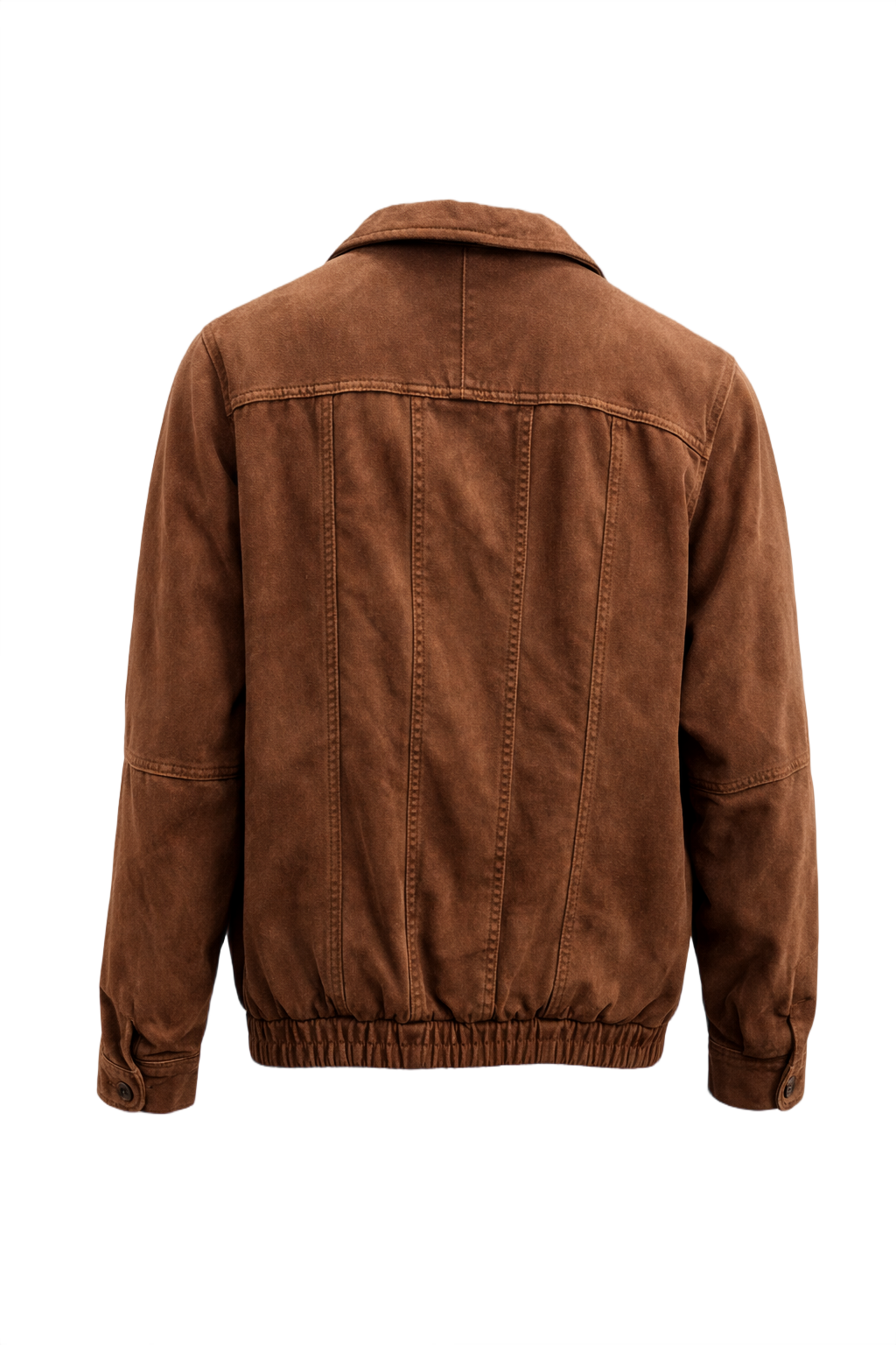1990s Brown Suede Jacket - Back View