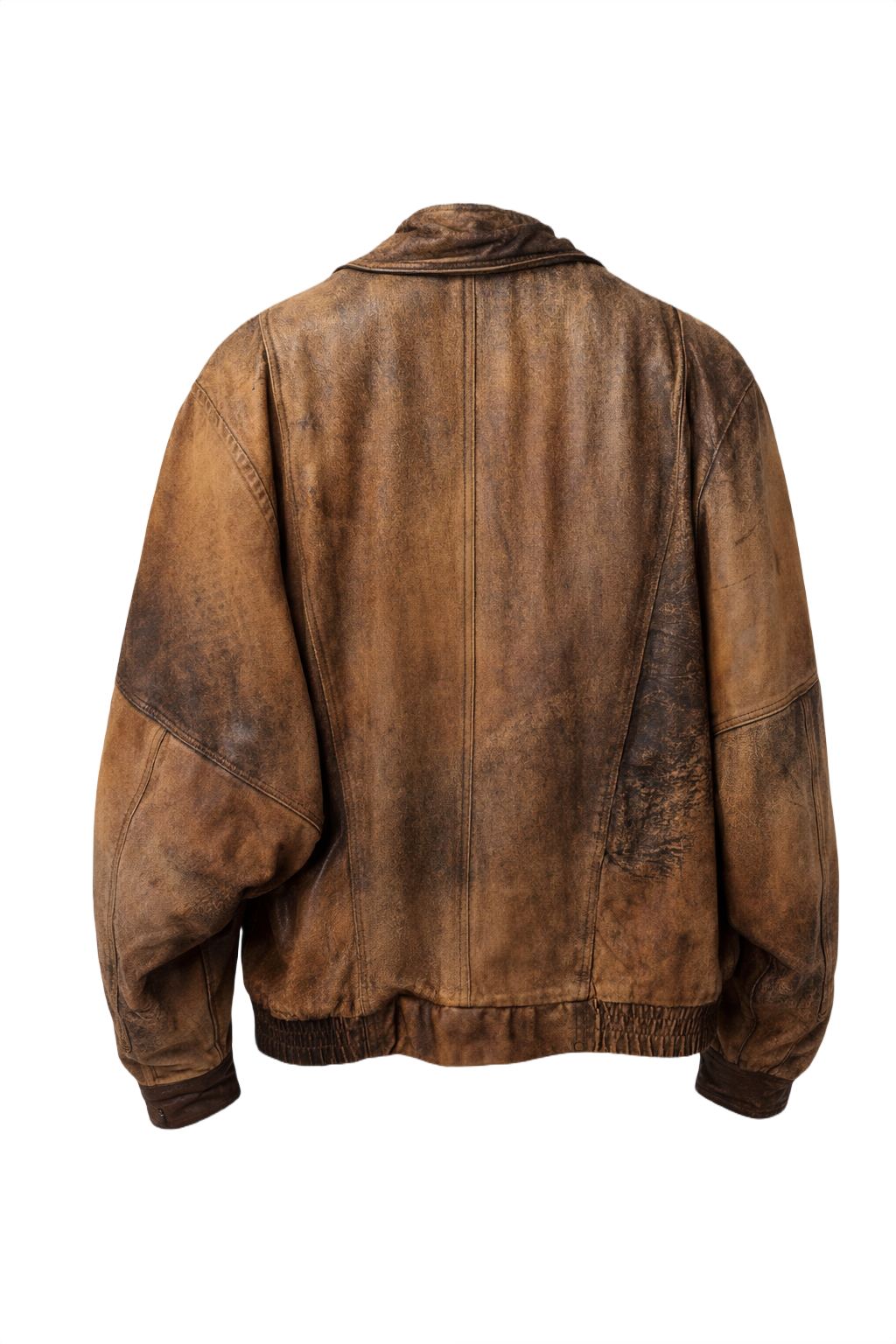 1990s Brown Leather Jacket - Back View