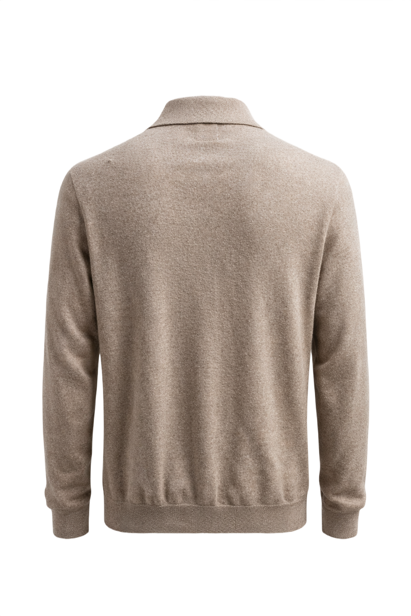 1970s Beige Wool Shirt - Back View