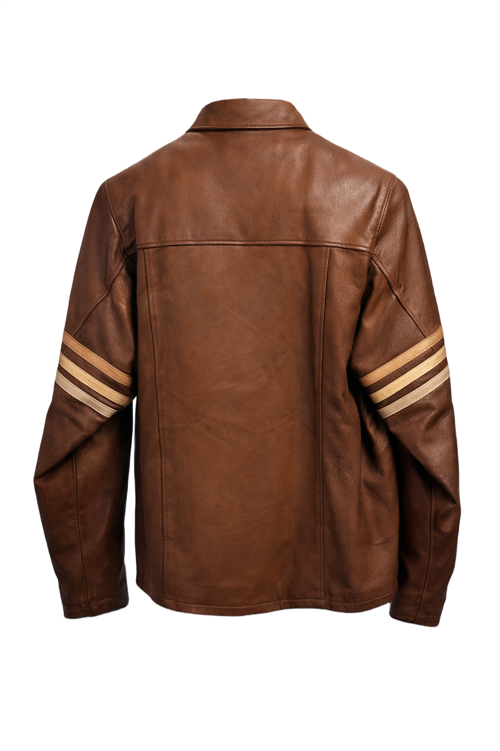 1990s Brown Leather Jacket - Back View