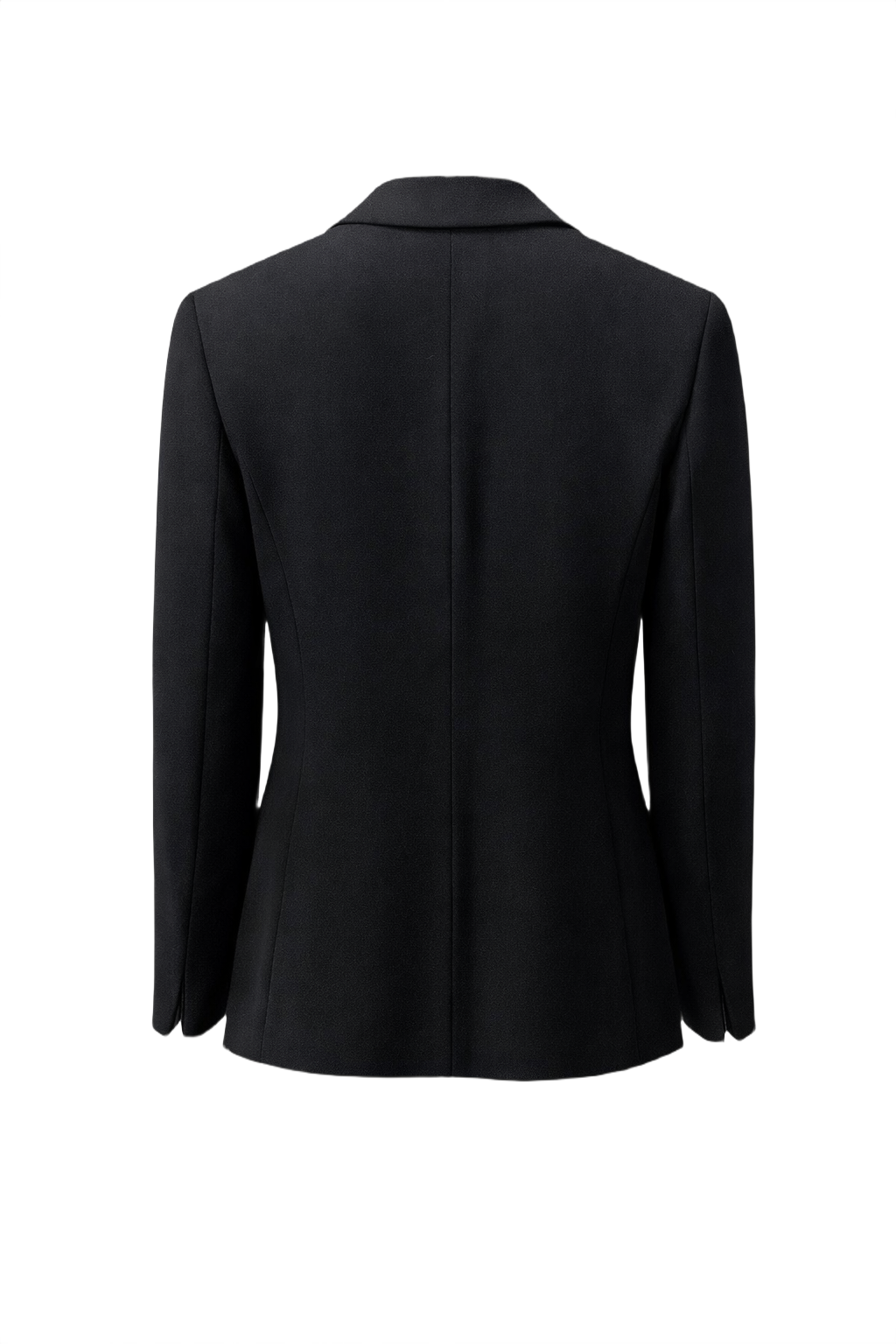 1980s Black Wool Blazer - Back View