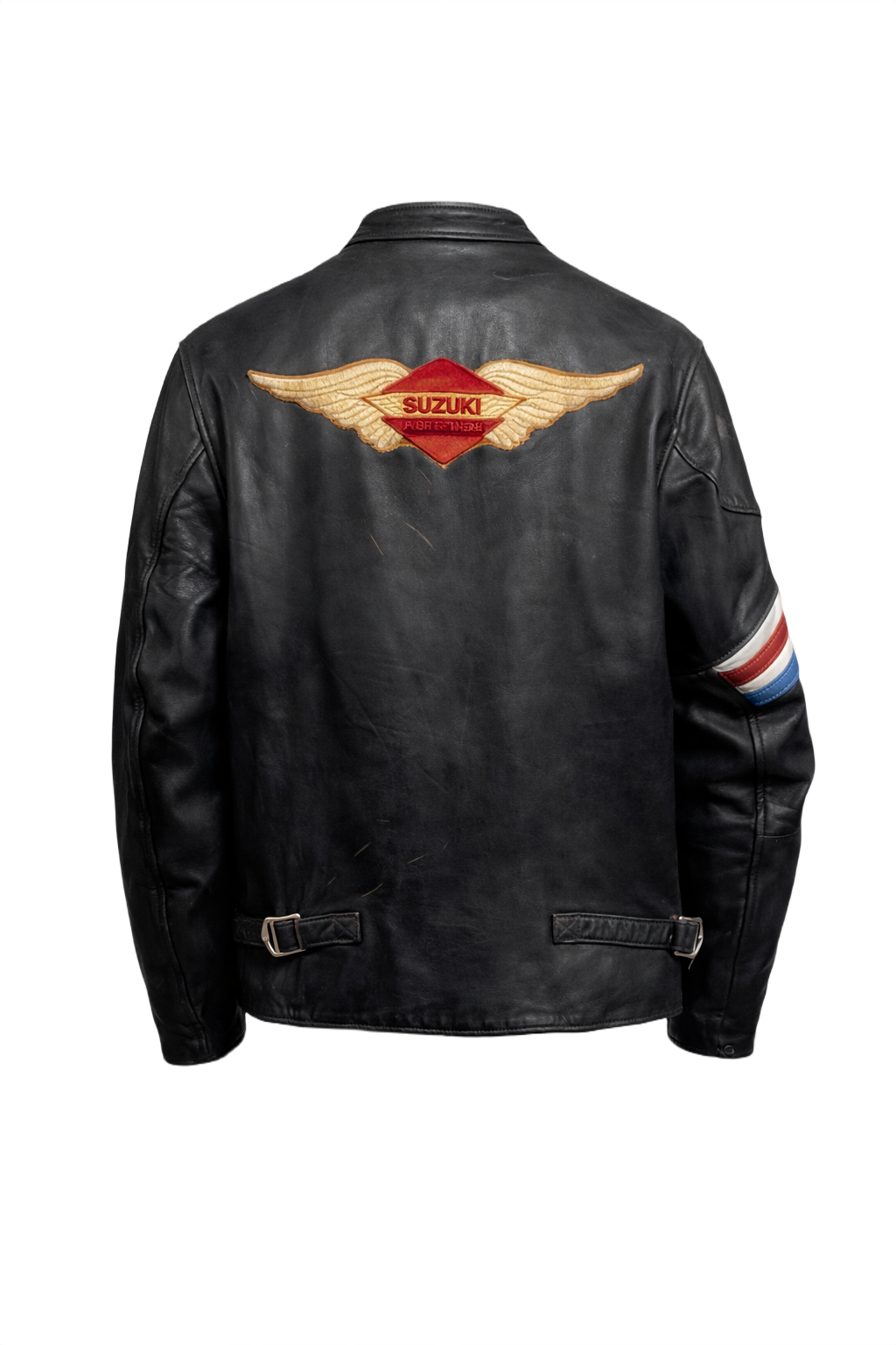 1990s Black Leather Jacket - Back View