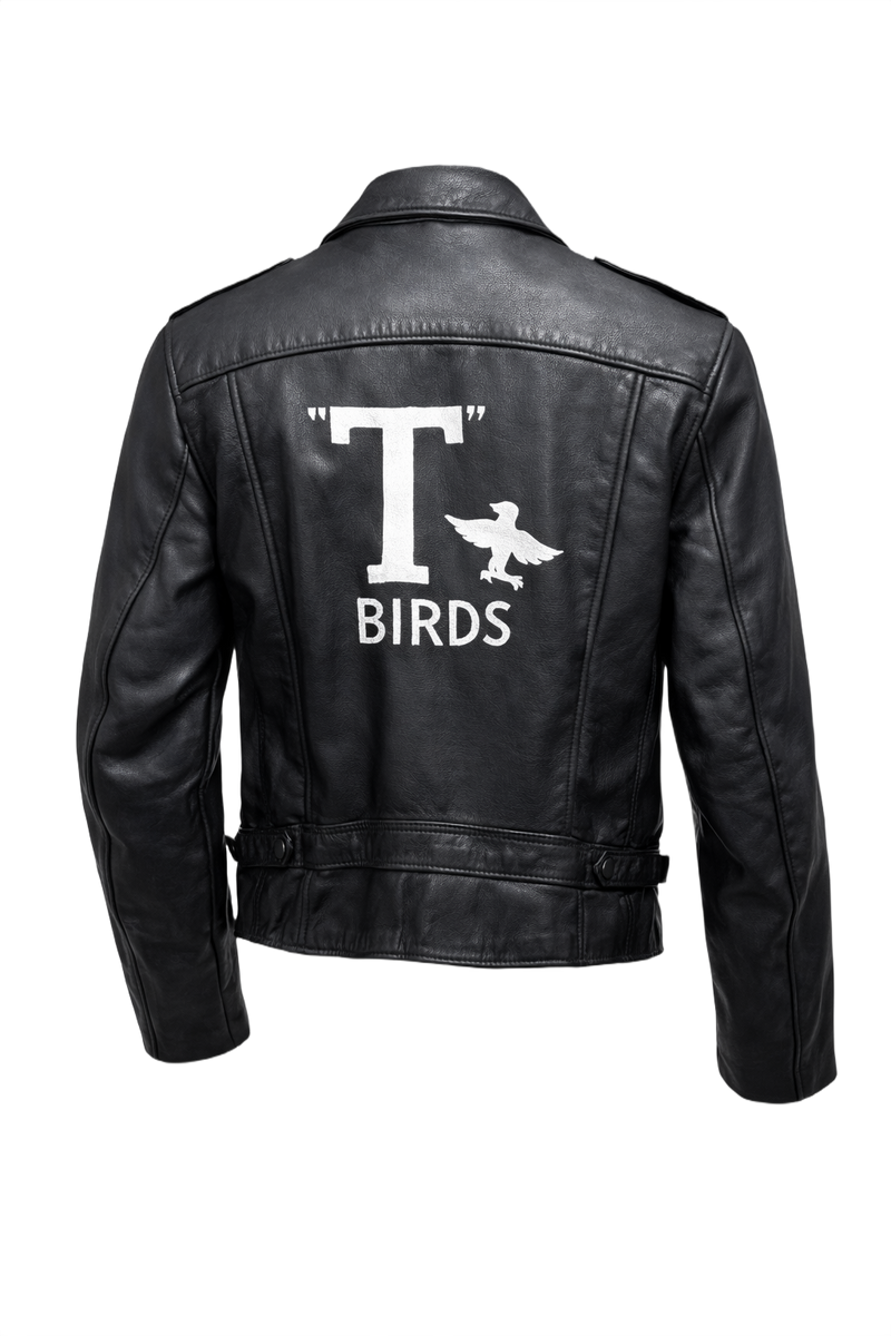 1990s Black Leather Jacket - Back View