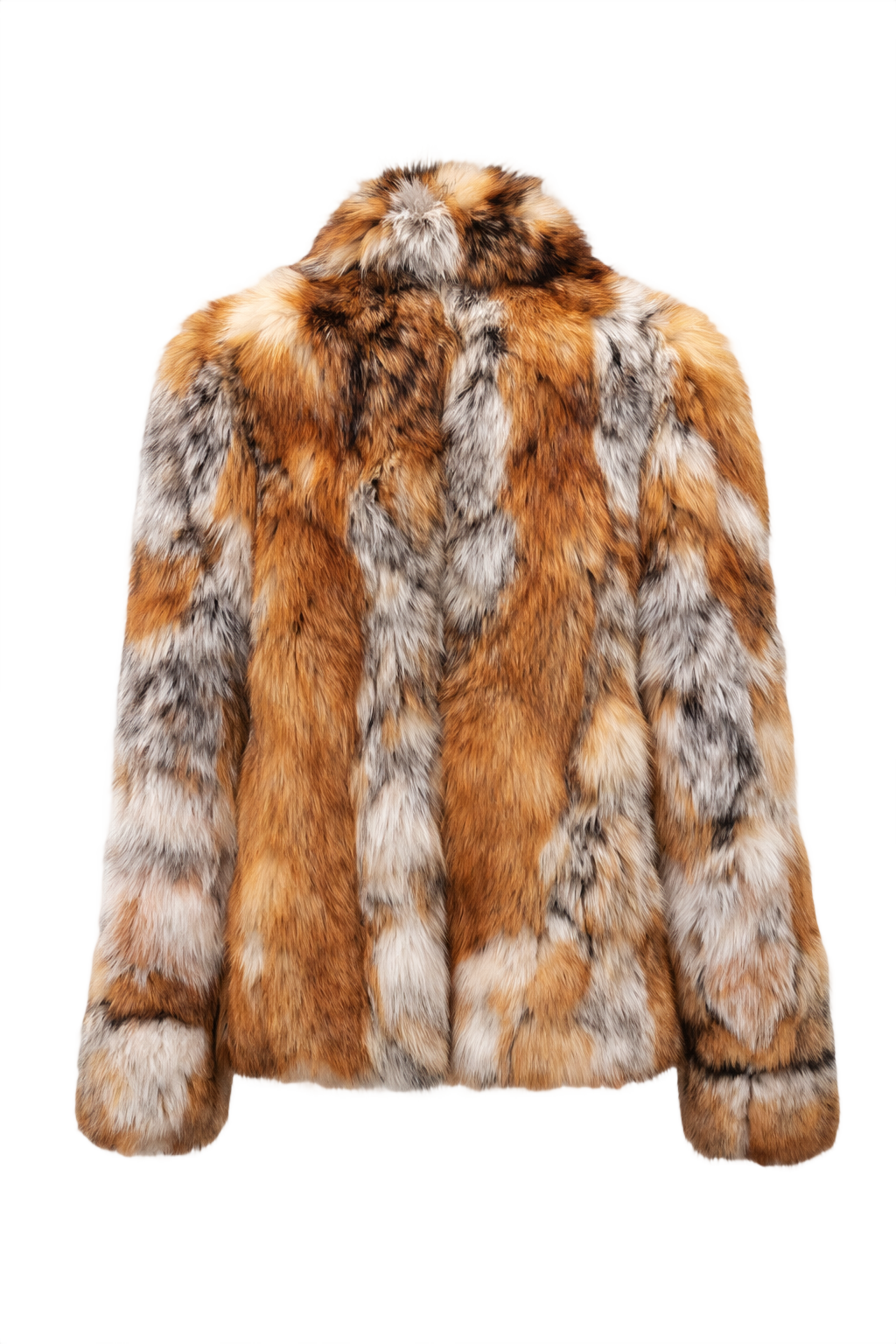 1970s Multi-Colored Fur Fur Coat - Back View