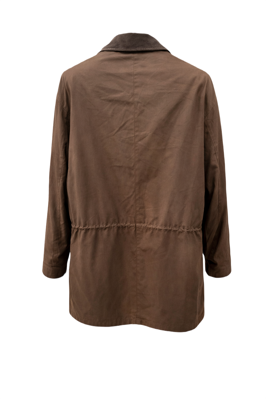 1980s Brown Cotton Coat - Back View